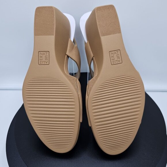 Naturalizer Imani Wedge Sandals – Size 11M Cookie Dough Nubuck – New in Box - Picture 10 of 11